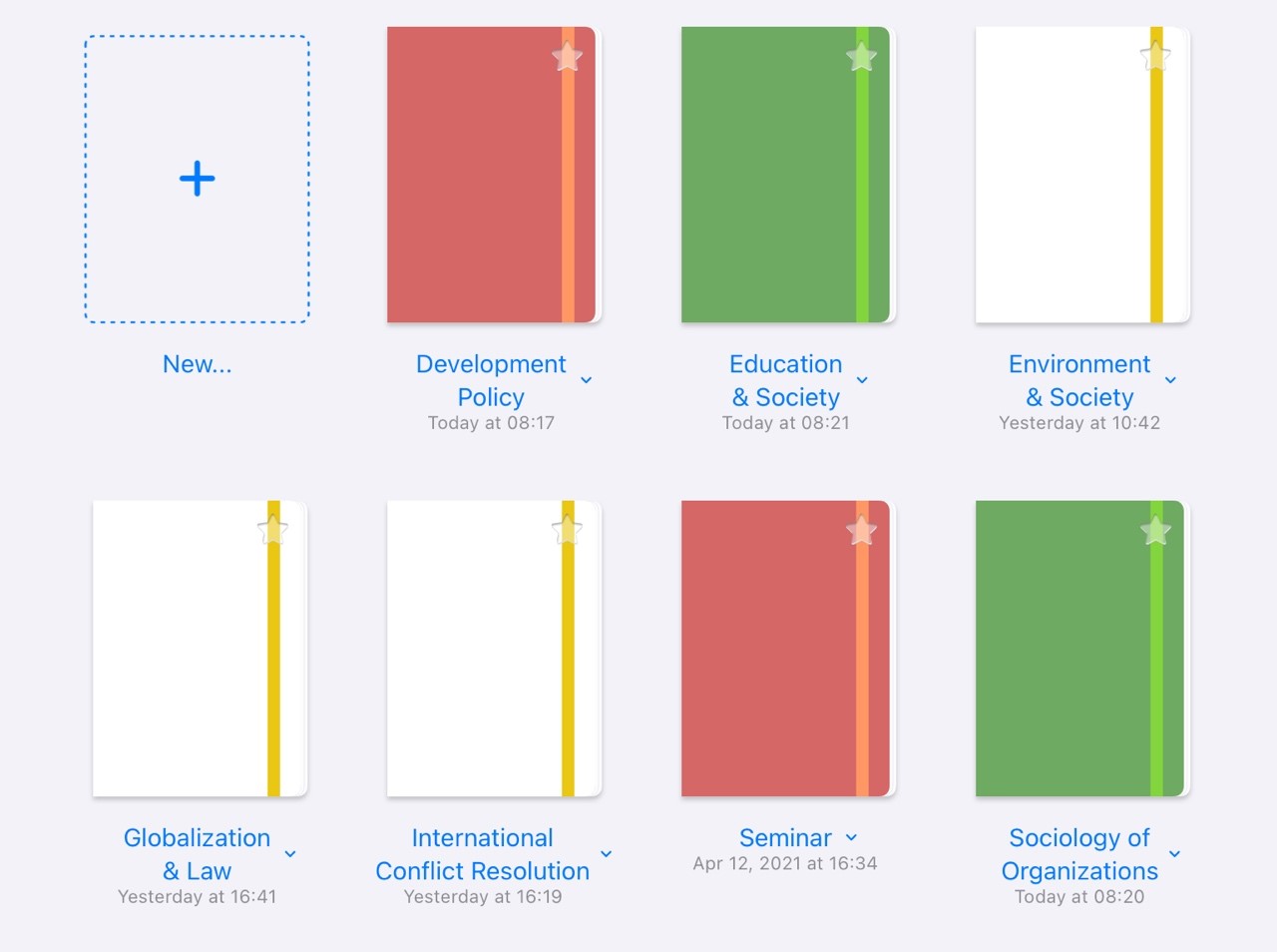 Manténgase organizado GoodNotes