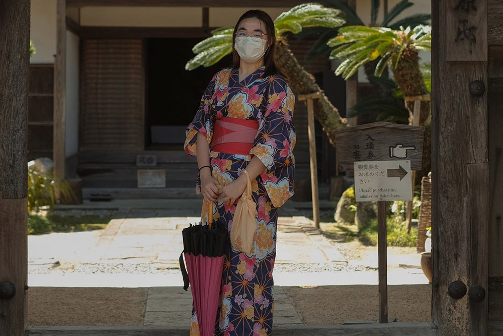 APU Student in Kimono in Kitsuki